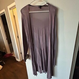 torrid Dusty Mauve Open Knit Cardigan